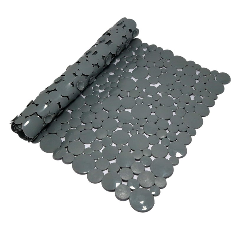 BLEQYS Non Slip Bathroom Mat Bathtub Mat Shower Mat Bath Mat with Suction Cups for Kids Toddler SeniorGrey - Image 2