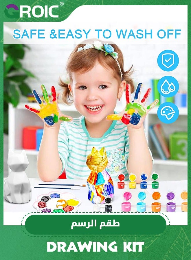 GROIC Paint Your Own Cat Lamp Art Kit, Night Light,Crafts for Teens Girls Boys, Arts & Crafts Kit, Painting Kit for Kids, Room Decoration,IY Geometric Cat Art Craft Painting Kits,Art Supplies Creative Gifts - Image 5