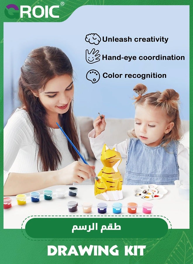 GROIC Paint Your Own Cat Lamp Art Kit, Night Light,Crafts for Teens Girls Boys, Arts & Crafts Kit, Painting Kit for Kids, Room Decoration,IY Geometric Cat Art Craft Painting Kits,Art Supplies Creative Gifts - Image 3