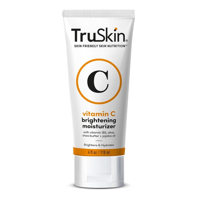 TruSkin Vitamin C Cream for Face  Brightening Moisturizer Anti Aging Hydrating Skin Wrinkle Cream  Vitamin B5 Vitamin E Jojoba Oil Aloe Vera  Green Tea 4 Fl Oz