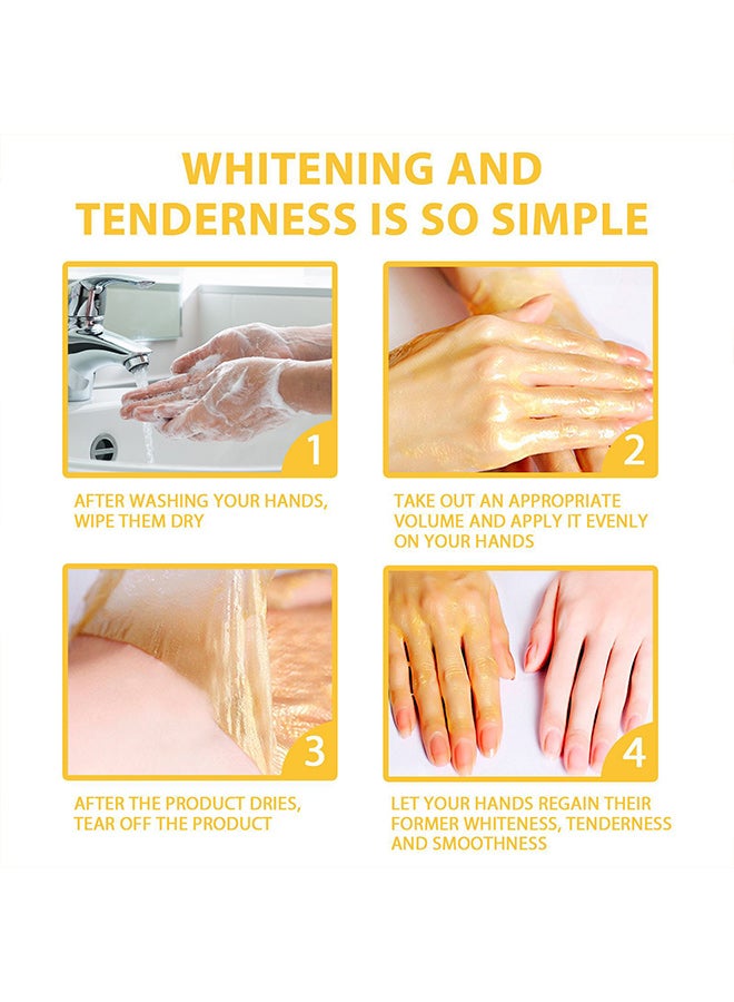 EELHOE 24k gold hand mask, honey hand wax delicate moisturizing hand mask moisturizing exfoliating hand care - Image 4