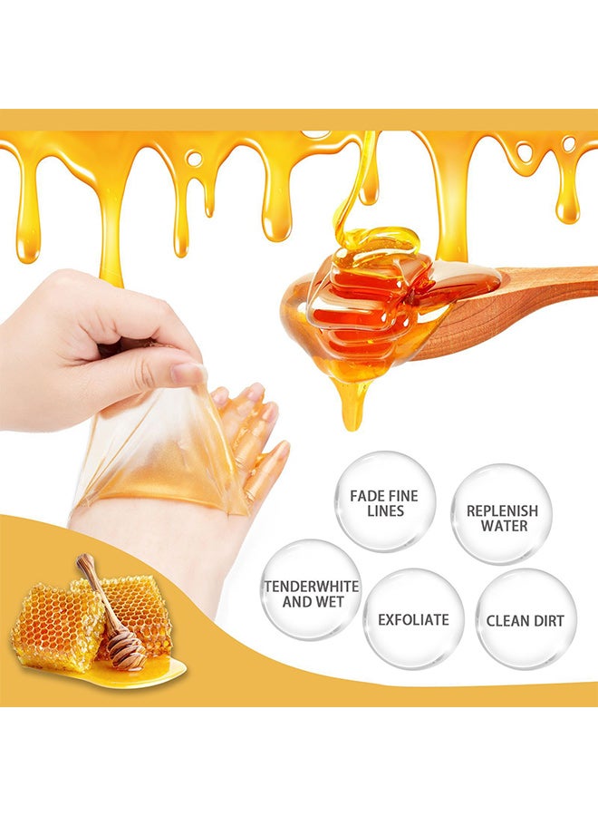 EELHOE 24k gold hand mask, honey hand wax delicate moisturizing hand mask moisturizing exfoliating hand care - Image 3