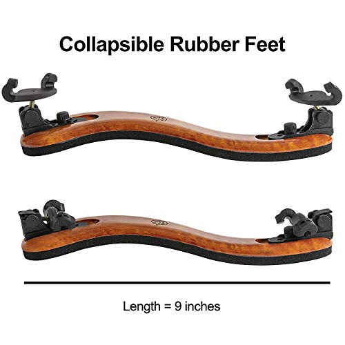 Mivi Classic Viola Shoulder Rest for 15”-17” Viola (Full Size) with Adjustable Height | Collapsible | Real Maple Wood | Excellent Support Grip - By MIVI Music - Image 4