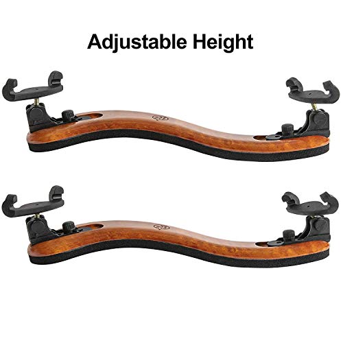 Mivi Classic Viola Shoulder Rest for 15”-17” Viola (Full Size) with Adjustable Height | Collapsible | Real Maple Wood | Excellent Support Grip - By MIVI Music - Image 3