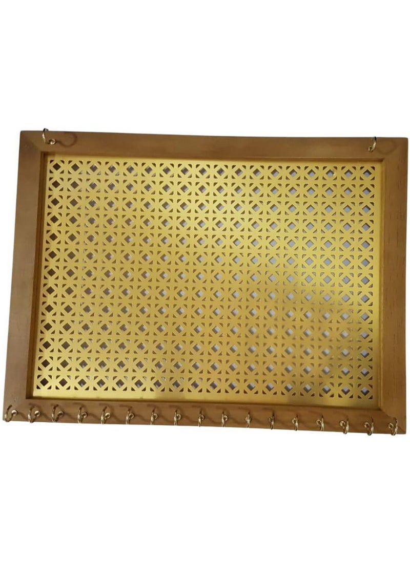 Generic Luxury Home Furia Key Hanging Box in Luxury Wall Mount with Beautiful Gold Metal Decor and Wooden Frame for Homes, Mansions, Hotels and Businesses  - Image 1
