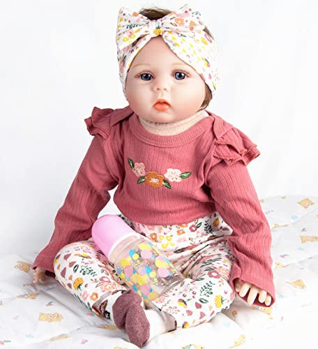 Pedolltree Reborn Baby Dolls Clothes 24inch Outfits Accessories 4pcs Set for 22"- 24" Reborn Baby Girl Dolls Newborn - Image 3