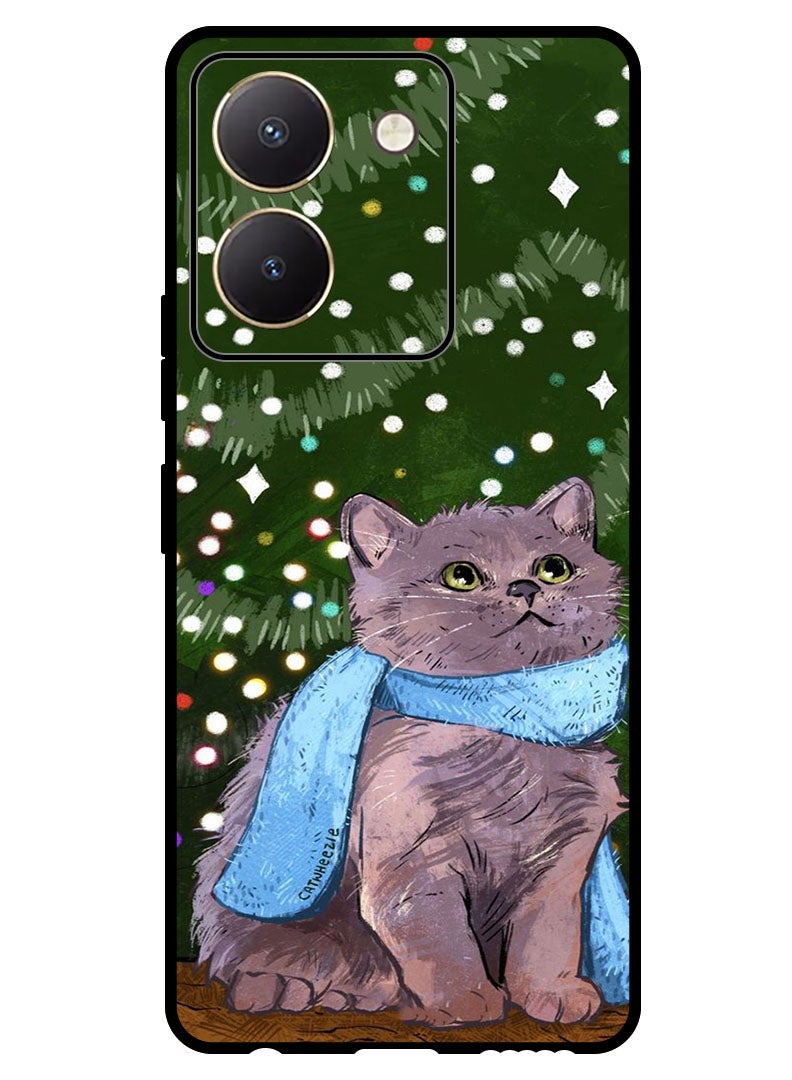 Theodor Protective Case Anti Scratch Shock Proof Bumper Cover For Vivo Y77t Cute Cat - Image 1