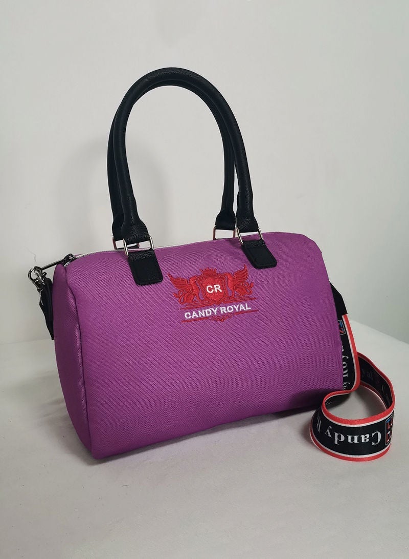 CANDY ROYAL Unisex Travel Duffel Bag Large Capacity Lightweight Wear-resistant Multipurpose Luggage Handbag for Fitness Sports Training Trip Purple - Image 2