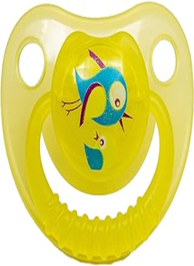Safari Safari Baby CHERRY SOOTHER WITH CAP +6 M yellow 