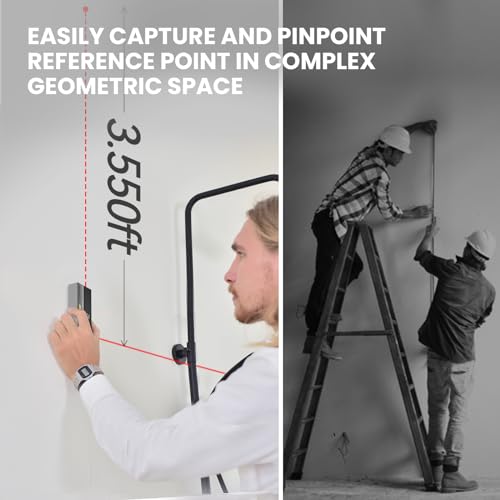 MILESEEY Bilateral Laser Measurement Tool,MiLESEEY 390Ft Dual Laser Measure with Middle Laser Mark Beam, Multifunctional Laser Tape Measure with Digital Angle Rechargeable M/in/Ft Unit Switching(APP Version) - Image 3