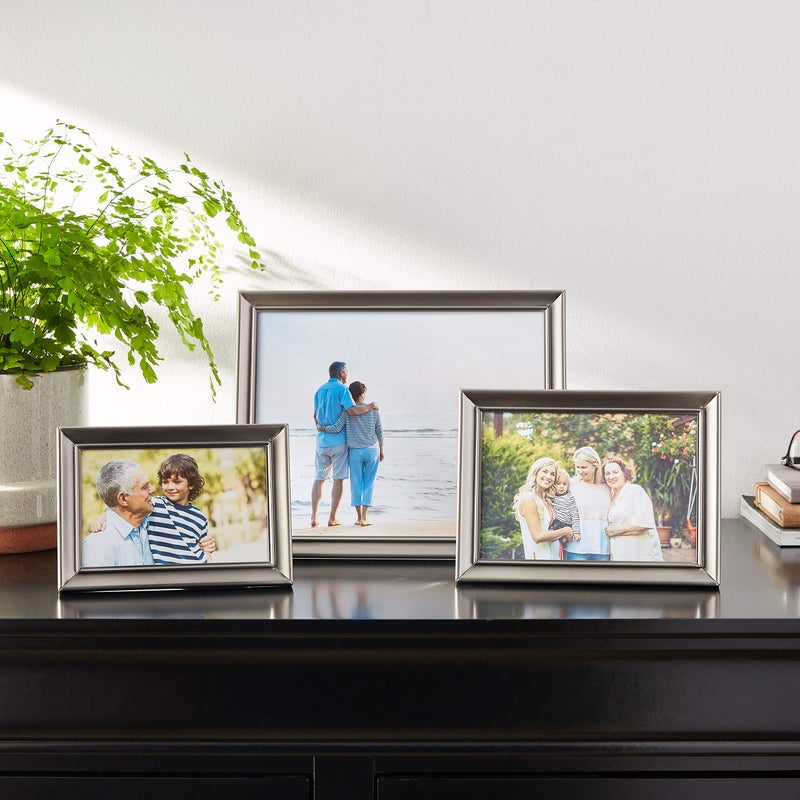 Lawrence Frames 609046 Brushed Pewter 4 by 6 Metal Picture Frame - Image 2
