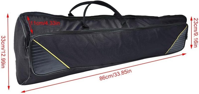 Zetiling Trombone Case, 33.9 * 13.0 * 4.3 in Trombone Bag, Oxford Cloth Protect Musical Instrument from Bumps During Transport and Carrying for Alto/Tenor Players (Black) - Image 4