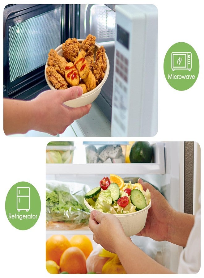 ECOLipak 20 OZ 150 Count Paper Bowls, Disposable Compostable Large Soup Bowl, Heavy Duty Bagasse Bowls for Family Lunch, Dinner Meals, Camping, Party - Image 4