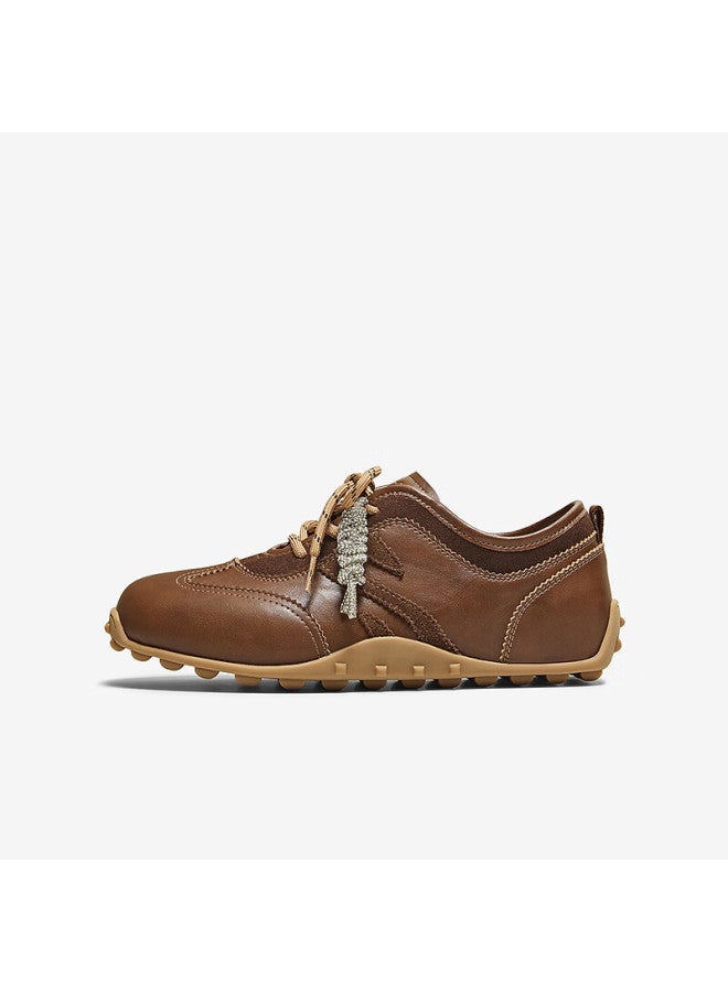 Basto 26 Spring Internal Height Increase Thin Sole Brown Derby Training Shoes Sports Casual Women's Shoes D3590am6 Dark Coffee 37 - Image 1