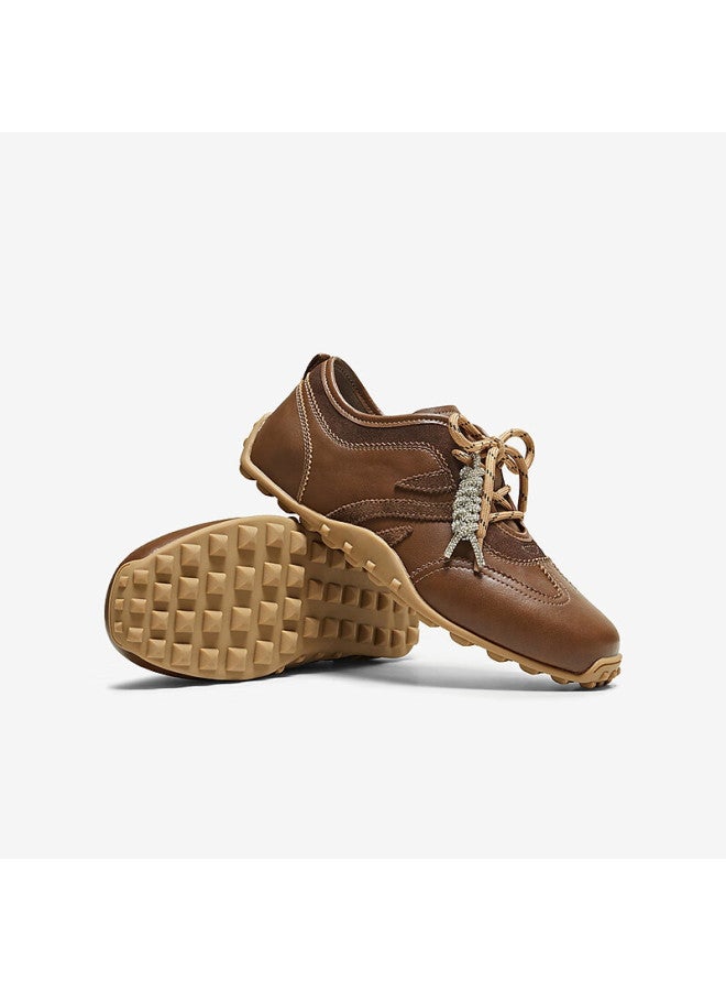 Basto 26 Spring Internal Height Increase Thin Sole Brown Derby Training Shoes Sports Casual Women's Shoes D3590am6 Dark Coffee 37 - Image 3