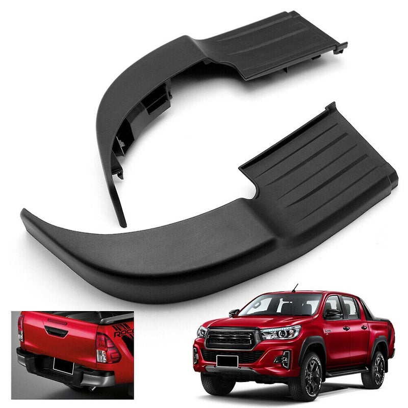Rear Bumper Step Plate: 2 Pcs Black ABS - Interchange Part 52163 0K030 52164 0K030 Rear Bumper for Toyota Hilux Sr5 Revo Rocco 4x2 4x4 2015 to 2019 Left Right Placement - Image 3
