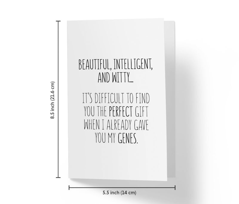 Karto Funny Birthday Card for Men Women, Large 5.5 x 8.5 Happy Birthday Card for Daughter Son - 30th 40th 50th - Genes - Image 4