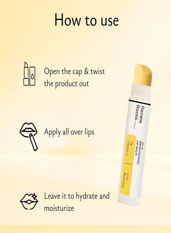 Renew Roots Natural Lip Balm for Soft & Moisturized Lips with Tint, Hydrating & Nourishing, 5g (Medium, White Brightenning) - Image 2