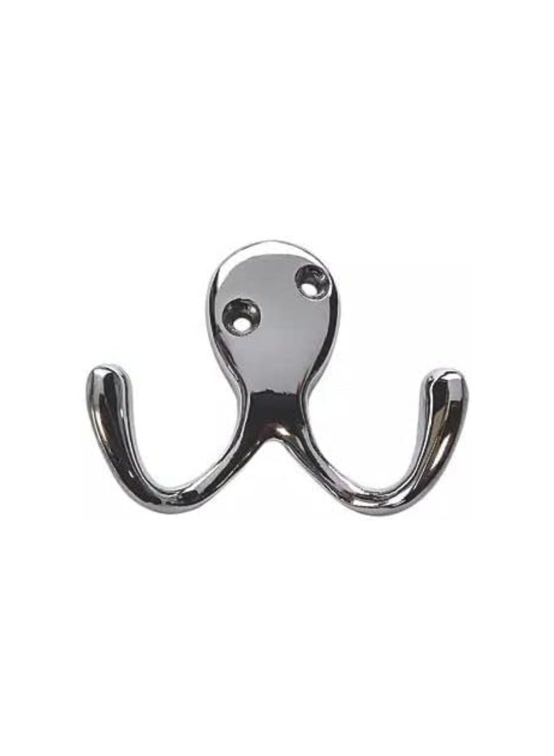 KNP KNP Chrome Plated Coat Hook with 36 Screws 5Pcs provides sturdy and stylish hanging solutions for your home office or commercial space.