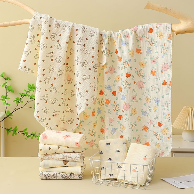 Baby Bear Head Double Layer Crepe Sun Protection Mosquito Repellent Towel - Image 2