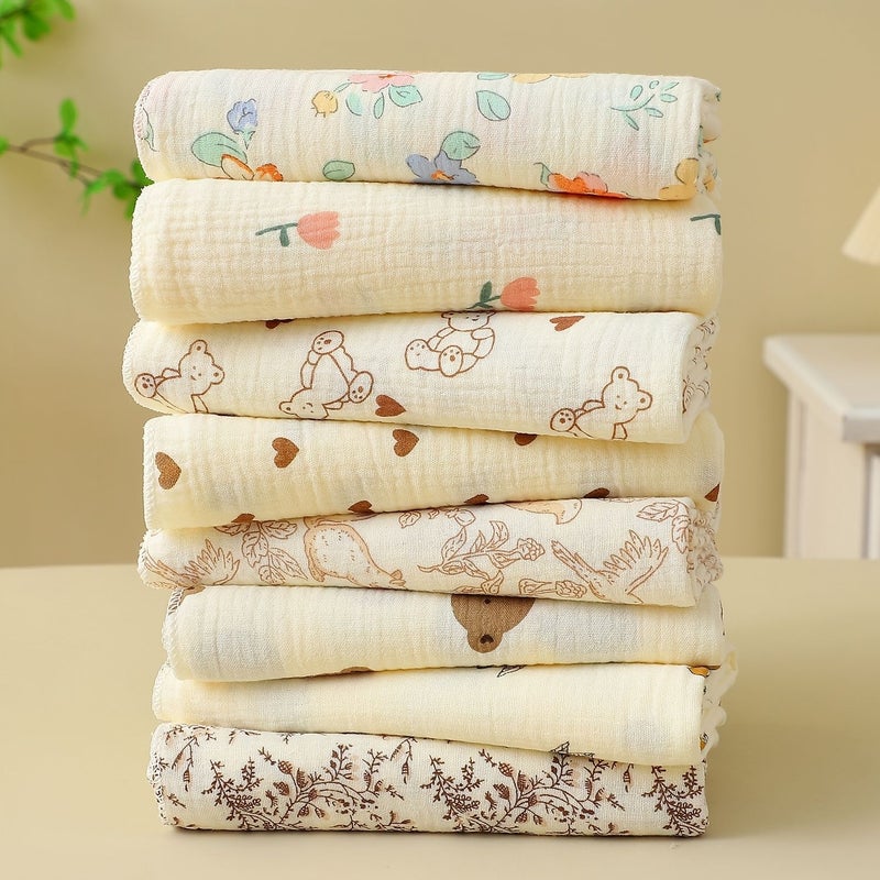 Baby Bear Head Double Layer Crepe Sun Protection Mosquito Repellent Towel - Image 4