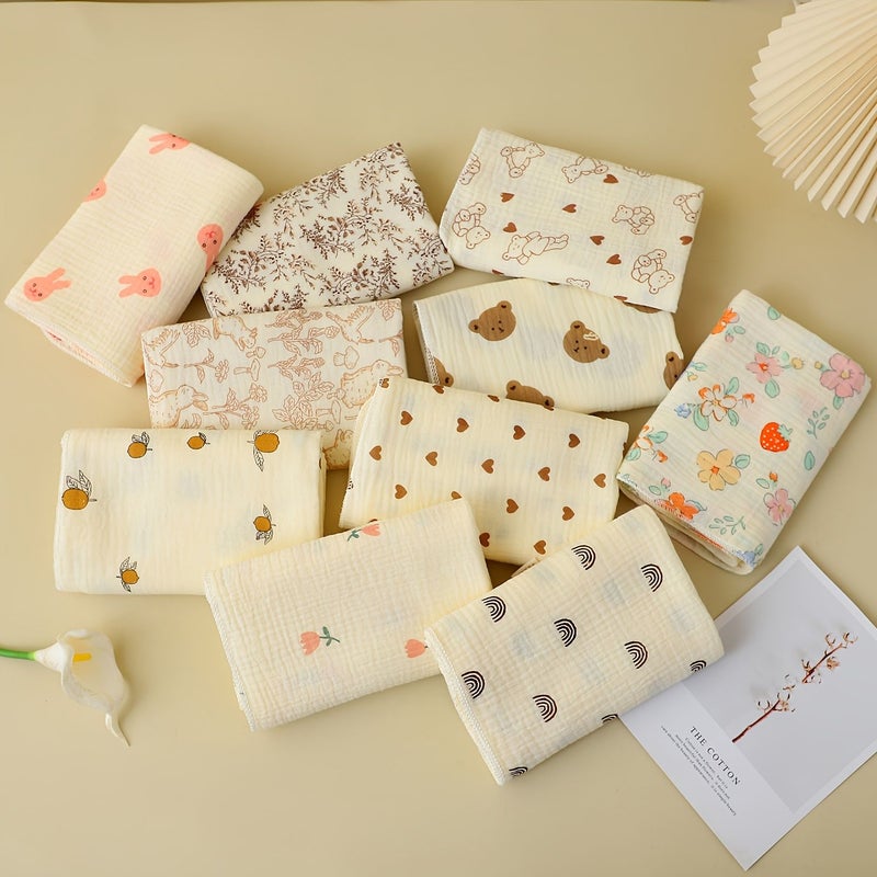 Baby Bear Head Double Layer Crepe Sun Protection Mosquito Repellent Towel - Image 1