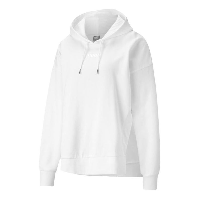 PUMA (WMNS) PUMA Her Pullover Hoodie 'White' - Image 1