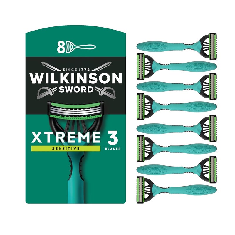 WILKINSON SWORD  Xtreme 3 for Men  Sensitive  Pack of 8 Disposable Razors