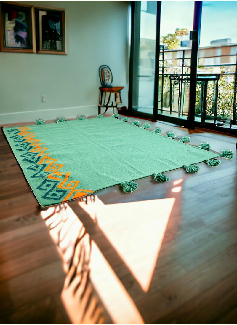 Rug Studio Handmade Kilim Rug - Denver Vale - 200x150cm - Natural Wool - Flat Woven - Living room - Bedroom  - Image 2