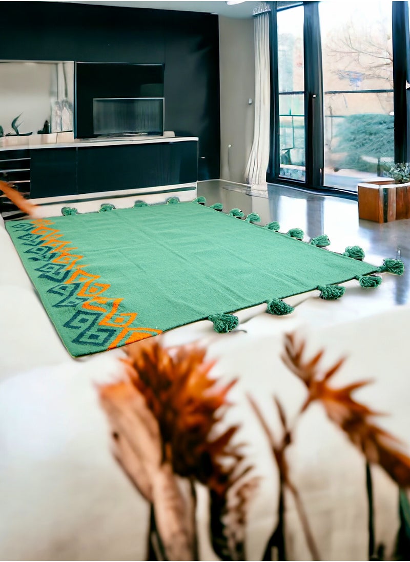 Rug Studio Handmade Kilim Rug - Denver Vale - 200x150cm - Natural Wool - Flat Woven - Living room - Bedroom  - Image 3