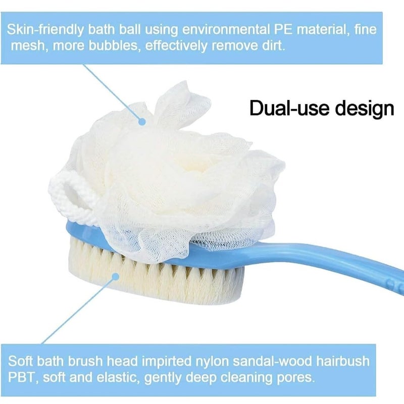 إسكدنيا Body Brush Dry Brushing Shower Bath Brush Long Handle Gentle Back Skin Scrubber Exfoliate Massage Improve Blood Circulation Cellulite Treatment - Image 2