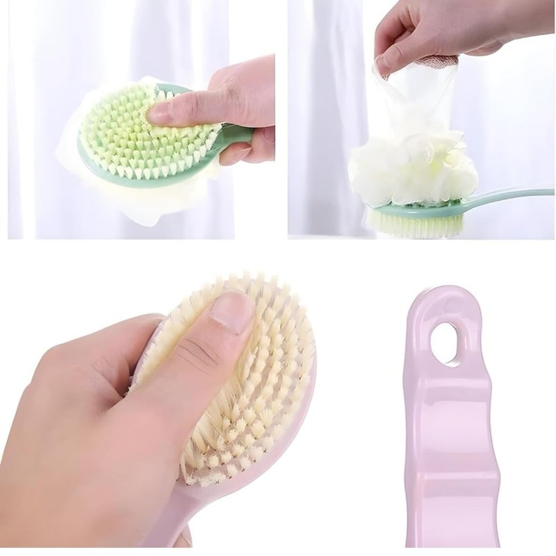 إسكدنيا Body Brush Dry Brushing Shower Bath Brush Long Handle Gentle Back Skin Scrubber Exfoliate Massage Improve Blood Circulation Cellulite Treatment - Image 3