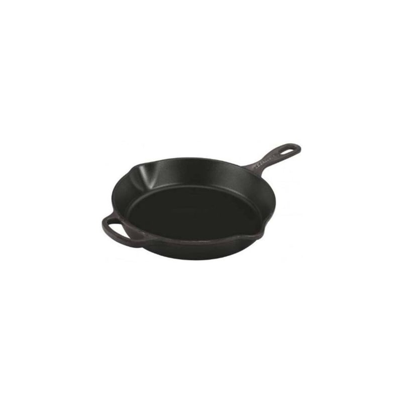 Le Creuset Signature Enamelled Cast Iron Deep Skillet With Helper Handle and Two Pouring Lips For All Hob Types and Ovens 26cm 2 Litre Matte Black 20187260000422