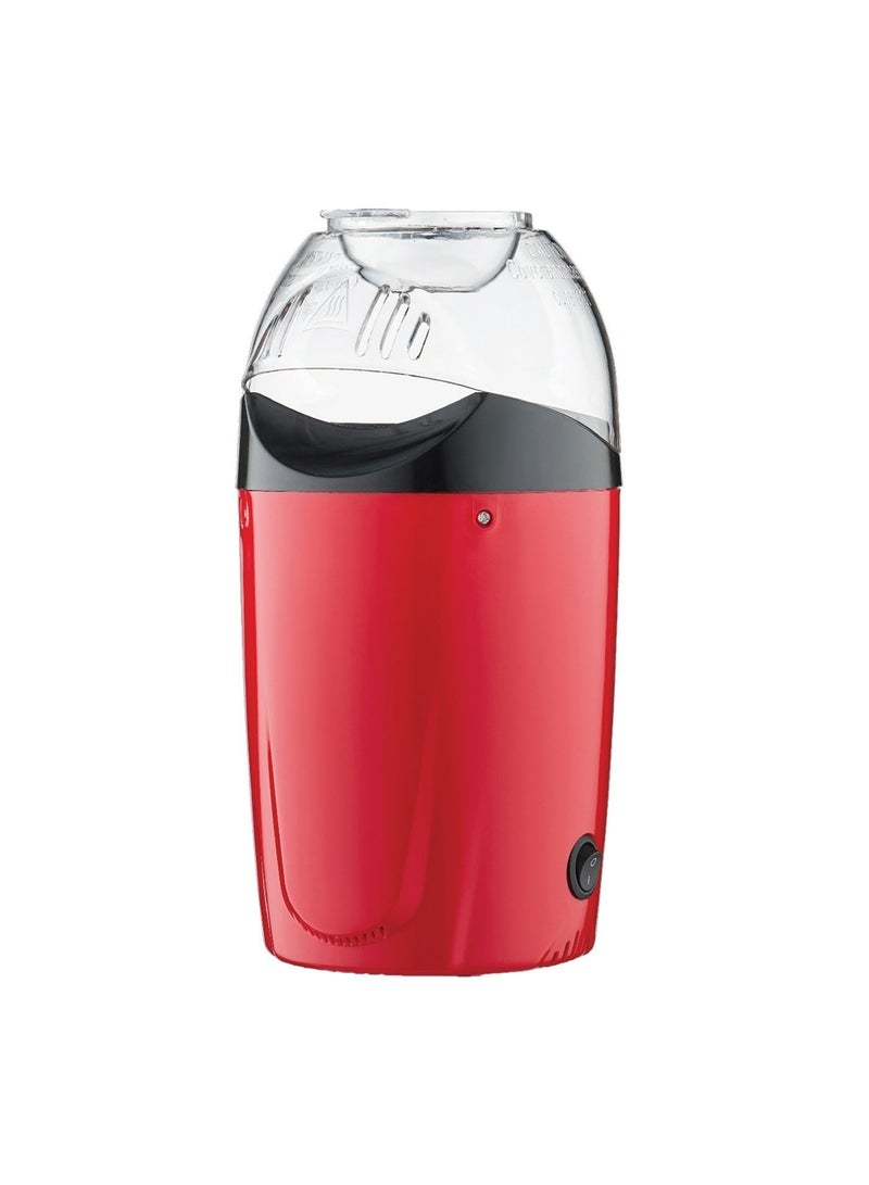 B&D electric hot air popcorn maker machine 1200w oil free healthy popcorn popper quick home kitchen appliance for movie nights kids parties family gatherings compact stylish red design easy clean - Image 1
