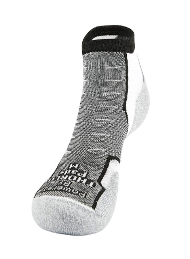 Thorlos Experia XCCU Thin Cushion Running Low Cut Socks, Black, Medium - Image 1