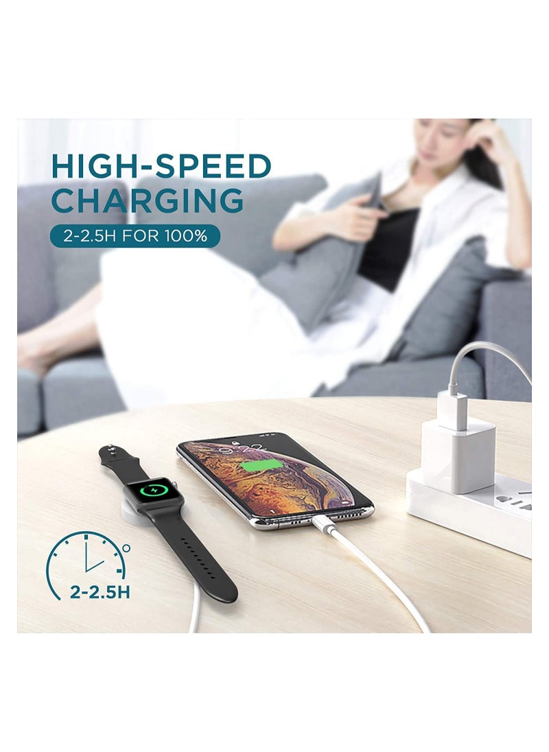 ELTRAZONE Update Version Smart Watch Charger Wireless USB 3.3 ft/1m Charging Cable for Apple Watch Series SE/6/5/4/3/2/1 iOS 6.0 & iPhone 12/11/Pro/Max/XR/XS/XS Max/X&iPad Series  - Image 3