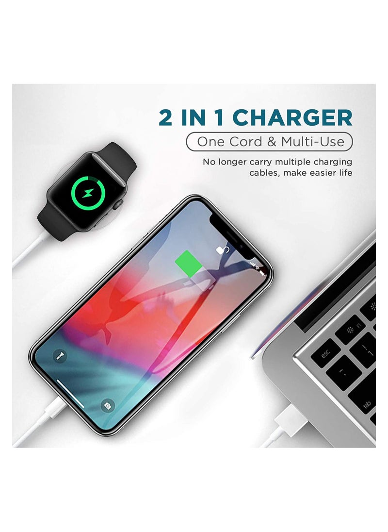 ELTRAZONE Update Version Smart Watch Charger Wireless USB 3.3 ft/1m Charging Cable for Apple Watch Series SE/6/5/4/3/2/1 iOS 6.0 & iPhone 12/11/Pro/Max/XR/XS/XS Max/X&iPad Series  - Image 2