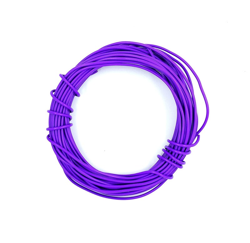 INVENTO 5mtr 20 AWG 05 sqmm 15A Tinned Copper PVC Wire Flexible Violet Cable 17mm Dia High Temperature for DIY - Image 1
