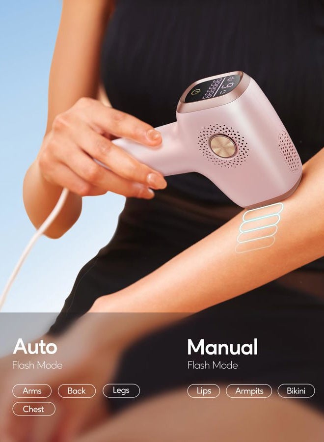 innza IPL Hair Remval Device with Ice Cooling Function,999999 Flashes 9 Level Painless Long Lasting Hair Remover System for Facial,Bikini,Body - Image 5