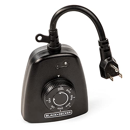 BLACK+DECKER Outdoor 3 Grounded Outlets Timer with Waterproof Outlet and Countdown BDXPA0031 - Image 1