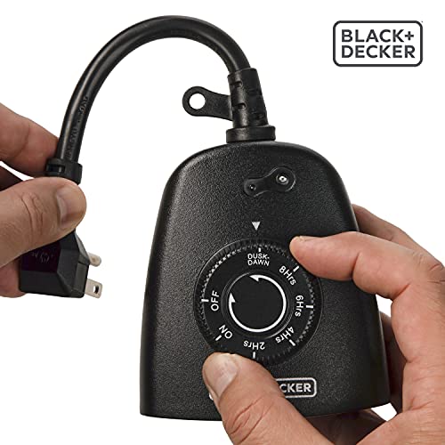 BLACK+DECKER Outdoor 3 Grounded Outlets Timer with Waterproof Outlet and Countdown BDXPA0031 - Image 5