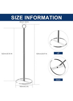 INDIDECOR INDIDECOR 31166 Bath Toilet Paper Holder Stand Free Standing Tissue Paper Storage with Reserve Space Toilet 4 Rolls Holder for BathroomKitchen CountertopAll Metal 1 Pack Chrome Finish  - Image 2