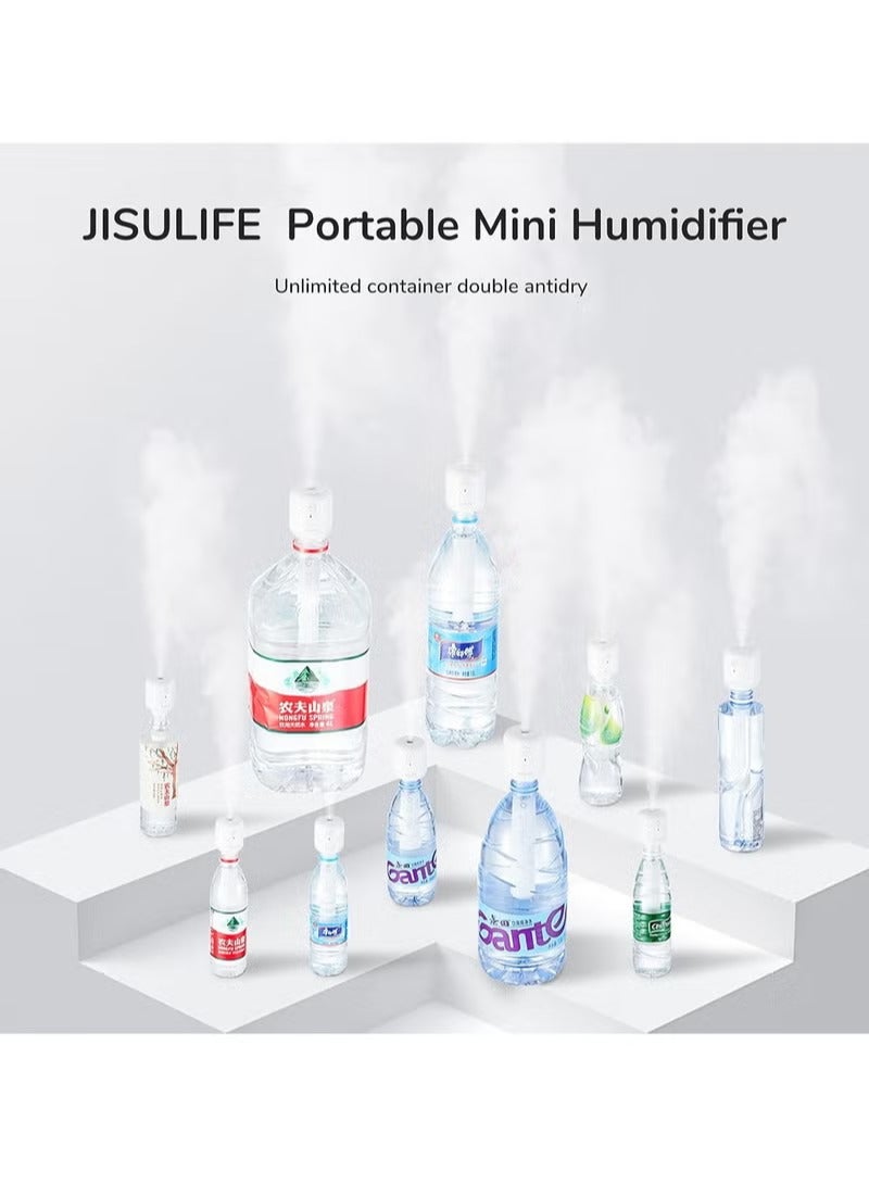 جيسيو لايف مرطبات صغيرة محمولة ، مرطبات شخصية صغيرة USB مرطب سطح المكتب صمت مرطب زجاجة مياه عالية القدرة محمولة أبيضة للسيارة المنزلية - Image 2