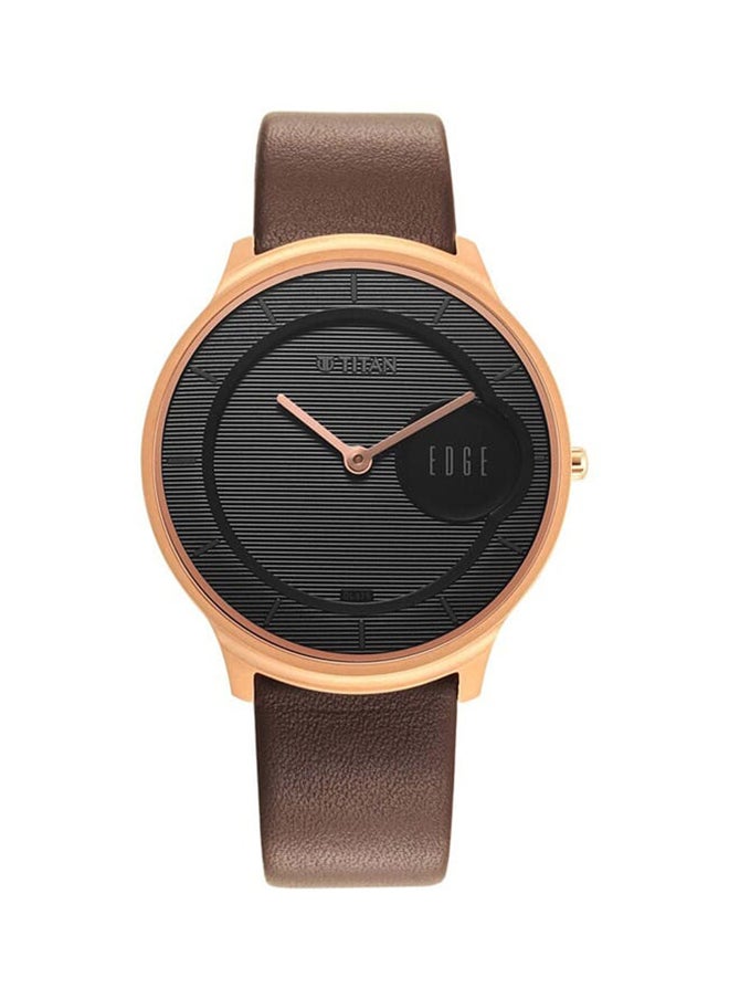 TITAN - Edge Baseline Black Dial Stainless Steel Strap Watch 1843Wl03 - Image 1