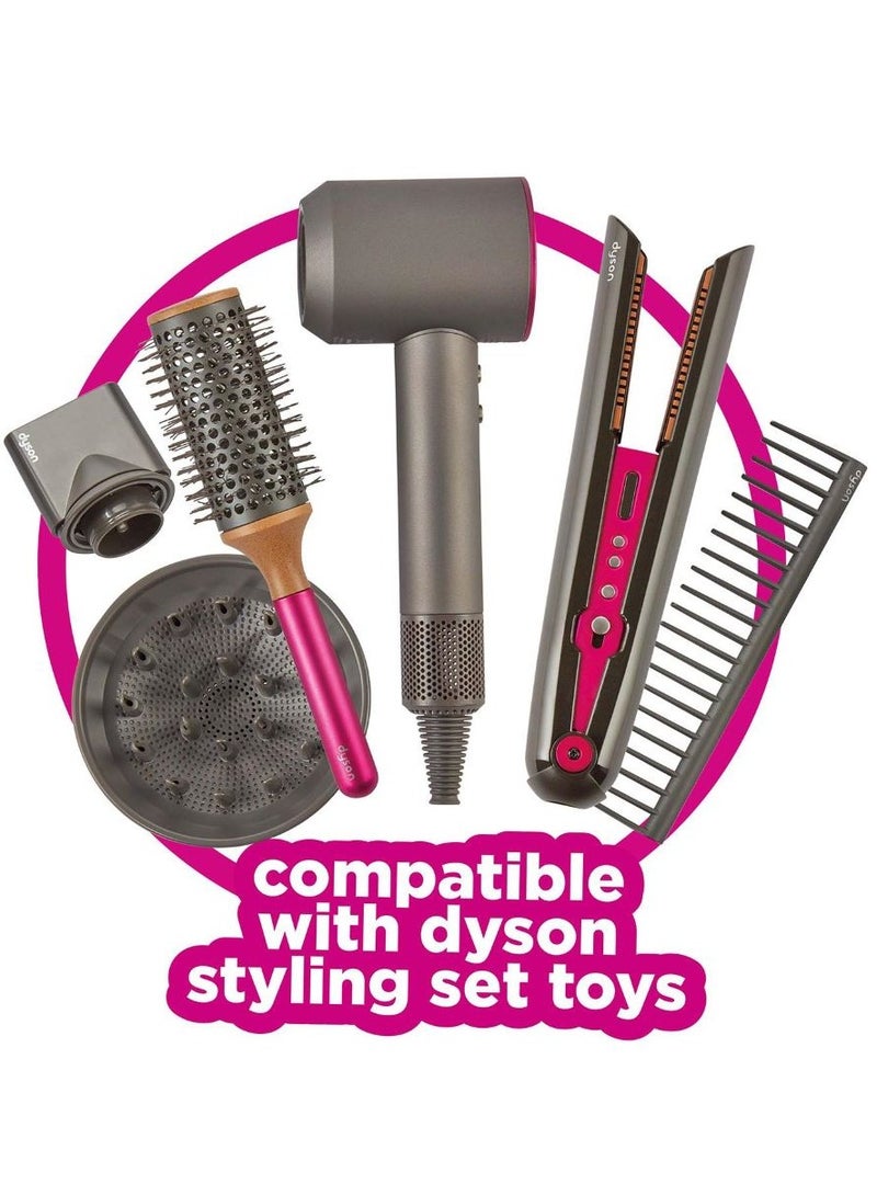 CASDON Ultimate Styling Case: Foldable Hair Styling & Accessory Set With Light-Up Mirror, Style Book & Hair Accessories, For Kids Aged 3+ - Image 4