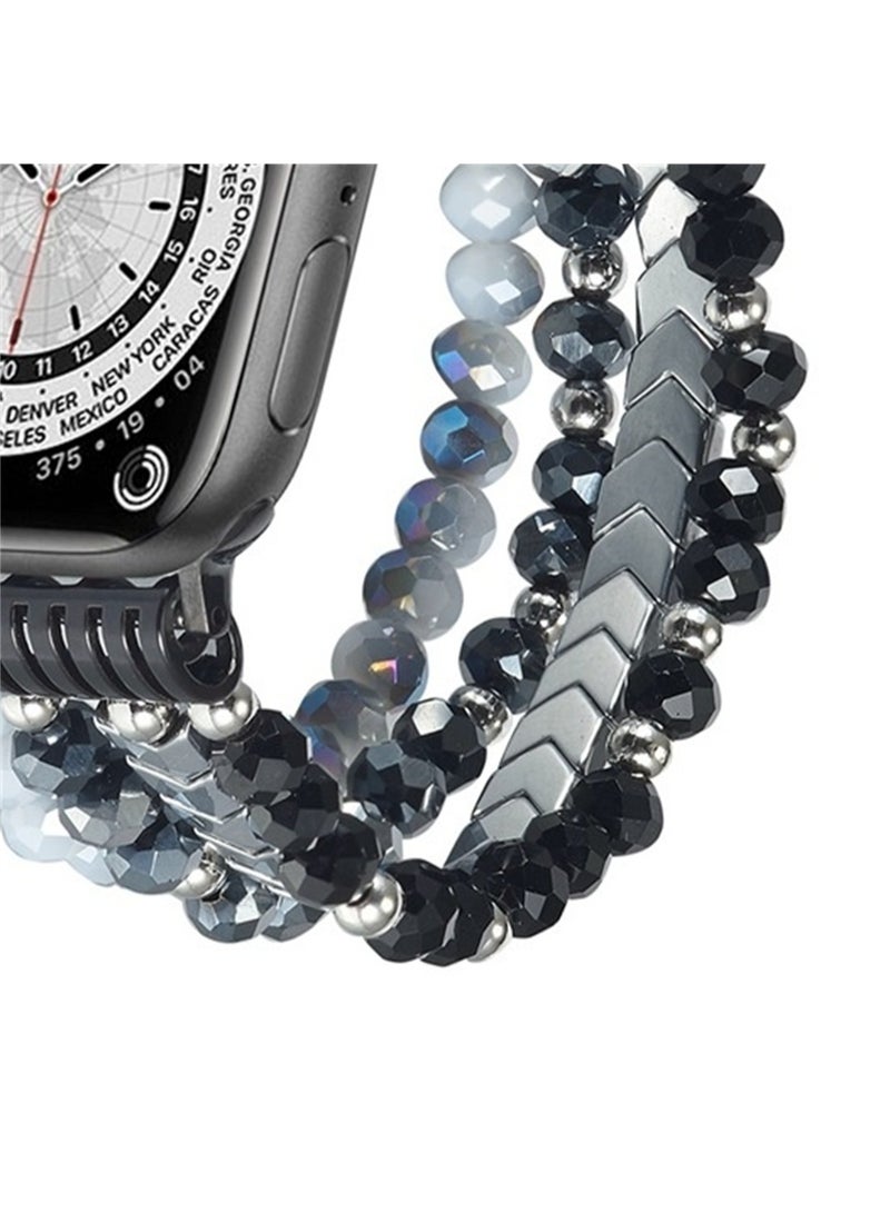 Yegni Arrow-shaped beaded watch band for Apple Watch jewelry crystal wristband - Image 3
