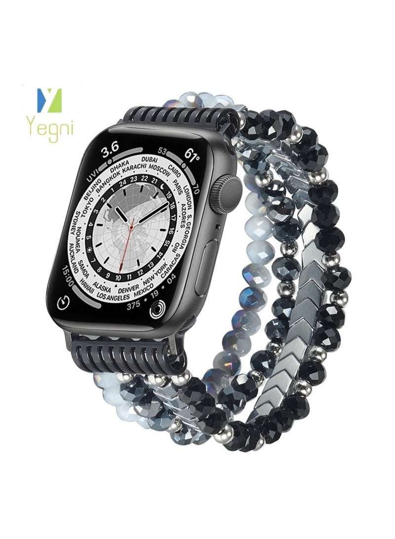 Yegni Arrow-shaped beaded watch band for Apple Watch jewelry crystal wristband - Image 1