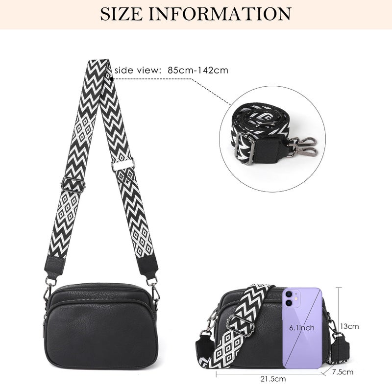 TANTOMI Small Crossbody Bag for Women, Vegan Leather Shoulder Bags for Women, Travel Purse with Adjustable Shoulder Strap - Image 5