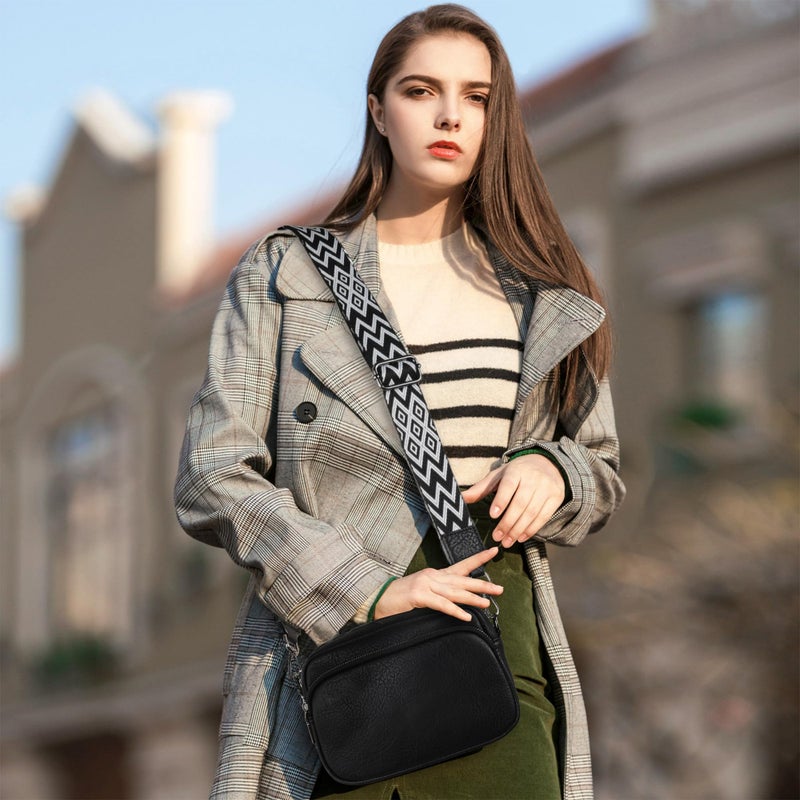 TANTOMI Small Crossbody Bag for Women, Vegan Leather Shoulder Bags for Women, Travel Purse with Adjustable Shoulder Strap - Image 3