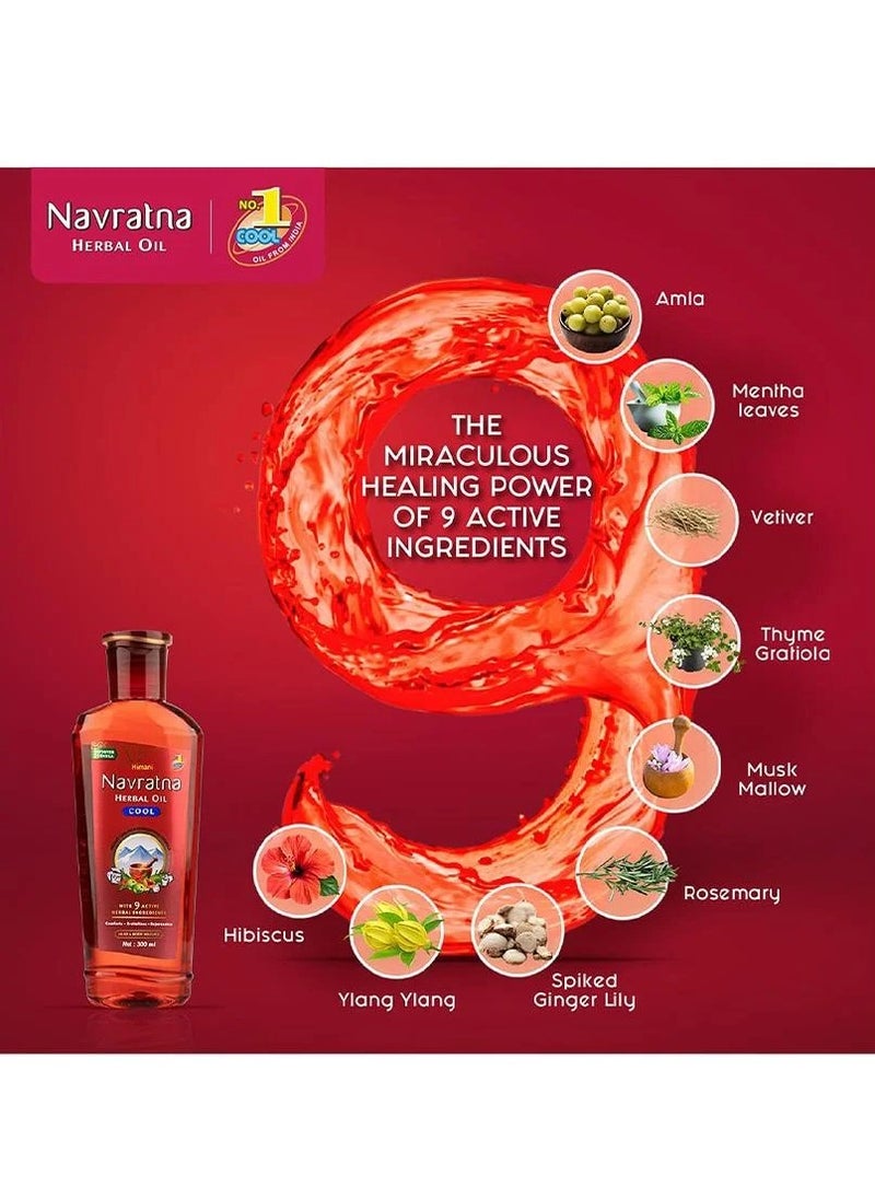Navratna Refreshing Herbal Head & Body Massage Oil - 200 +20 ml  - Image 3